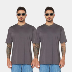 Kit 2 Camisetas Básicas Oversized Streetwear 