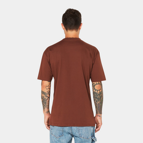 Camisa Básica Oversized Streetwear Masculina Marrom 