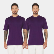 Kit 2 Camisetas Básicas Oversized Streetwear 